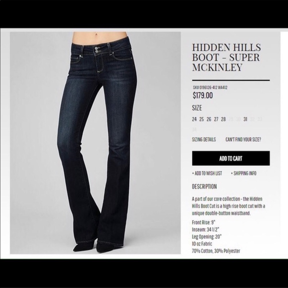✨HP✨Anthropologie PAIGE HIDDEN HILLS Jeans - Picture 2 of 11